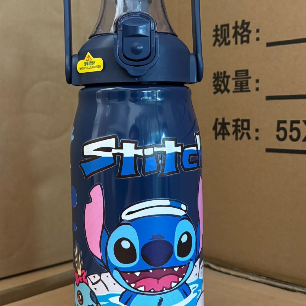 Cruzar la frontera caliente de gran capacidad olla grande de acero inoxidable taza de aislamiento elástico tapa olla portátil con paja taza de agua al aire libre