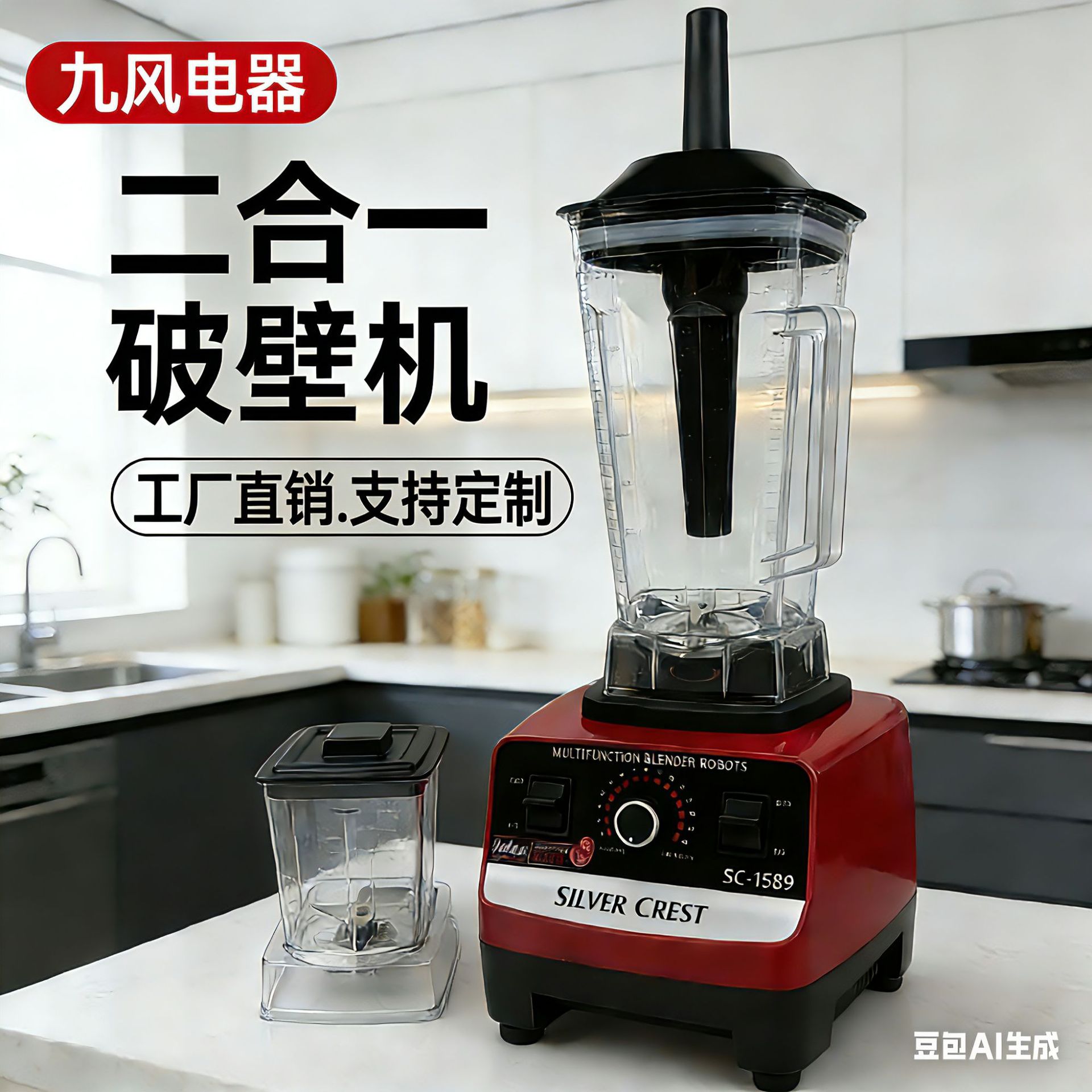 Wall Breaking Machine Multifunctional Soymilk Machine Household Kitchen Cooking Machine Large Capacity Grinding Supplementary Food Fruit and Vegetable Mixing Juicer