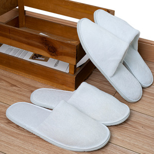 Hotel Disposable Slippers B&B Guest Room Supplies Home Travel Hospitality Thick Coral Velvet Wholesale Comfortable