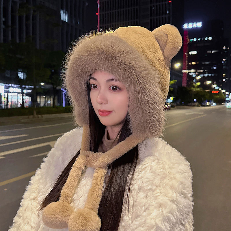 Cute velvet winter warm hat