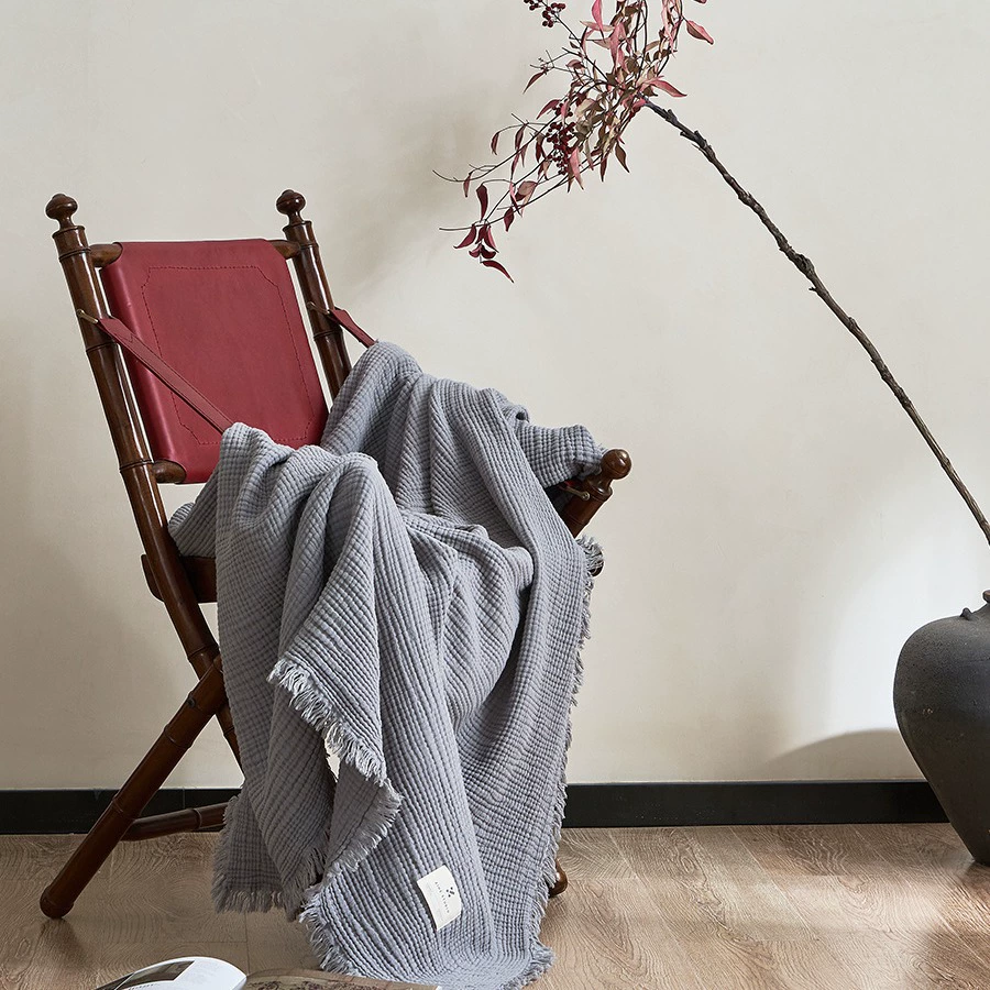 Категория А. Хлопок четырехслойная марля цветной текстиль двойной шпон макарон с кисточками одеяло японский стиль ретро диван одеяло одеяло летом