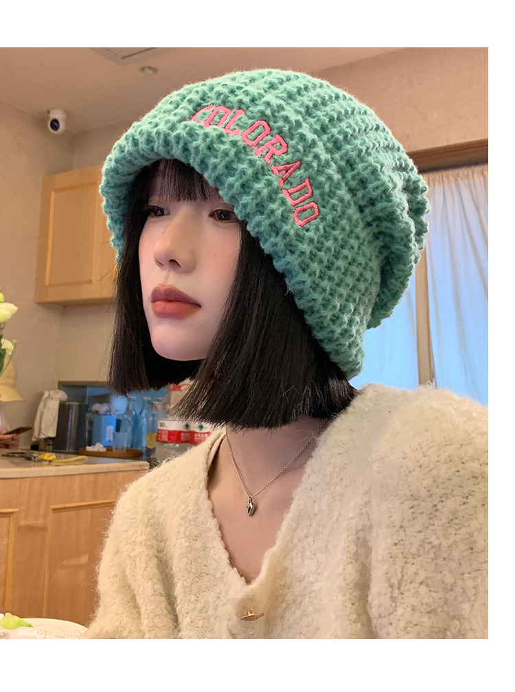 Women's Sweet Simple Style Letter Eaveless Wool Cap display picture 2