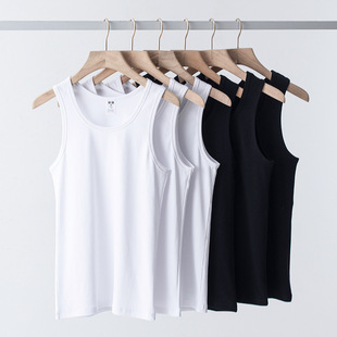 Summer Solid Color Knitted Sleeveless Vest Men's Sports Slim Breathable Bottoming Shirt Factory Direct Sales Wholesale Vt000