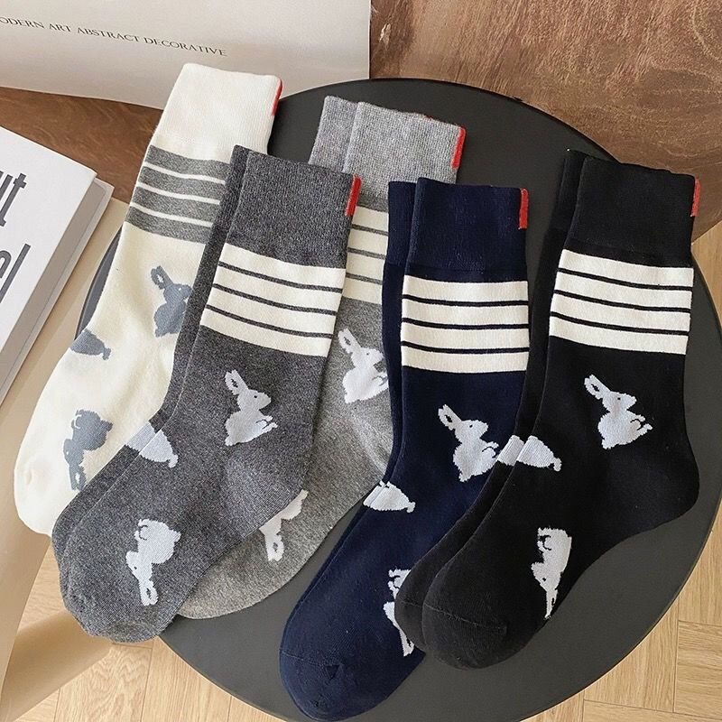 Customized Golf Socks, New Autum Products, Asymmetrical Four-Stripes Socks, Kidsren's Personalized Fashionable Sports Mid-Calf Socks