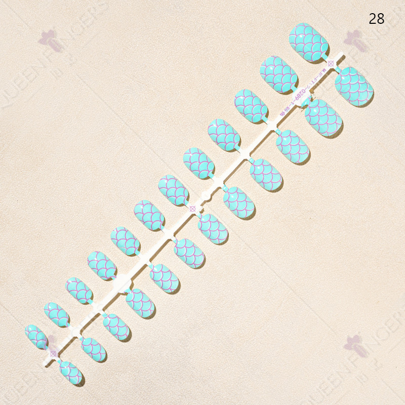 Nuevo manicure 24 piezas de banda de desgaste de uñas productos terminados manicure niños parches manicure productos terminados manicure