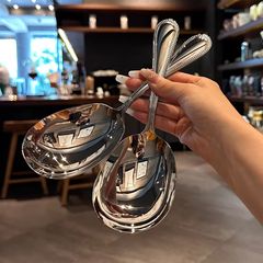 不锈钢分菜勺珠点分餐勺长柄大号公用勺餐厅分餐勺酒店自助服务勺