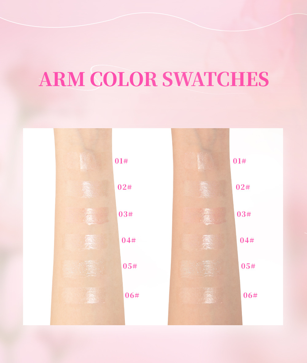 QIBEST Cross-border Mirror Pearlescent Lip Oil Moisturizes, hydrates, hydrates, softens, is transparent, natural and long-lasting, and prevents dry and chapping lips undefined