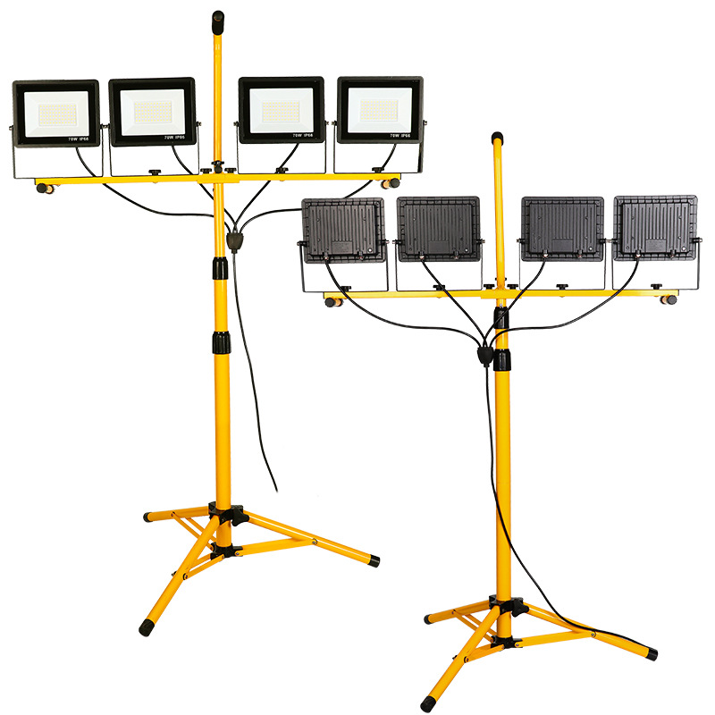 Fábrica directa de suministro de luz LED al aire libre 1.6m 2m soporte de hierro telescópico móvil de reparación de emergencia clip de soporte trípode