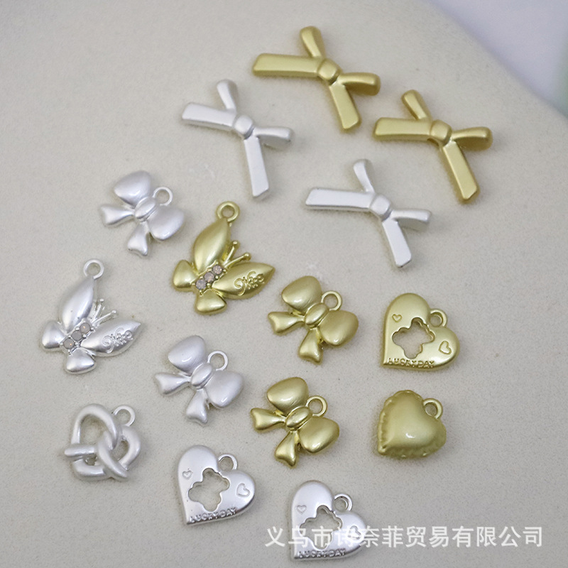 Various Specifications of Bow Sub-Gold Kitten Heart Jewelry Accessories DIY Bracelet Necklace Earrings Pendant Manufacturer Now Approved