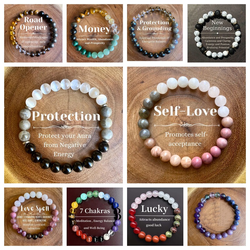 TK cross-border explosive bracelet amethyst tiger eye stone lapis lazuli and other six kinds of natural stone bracelet