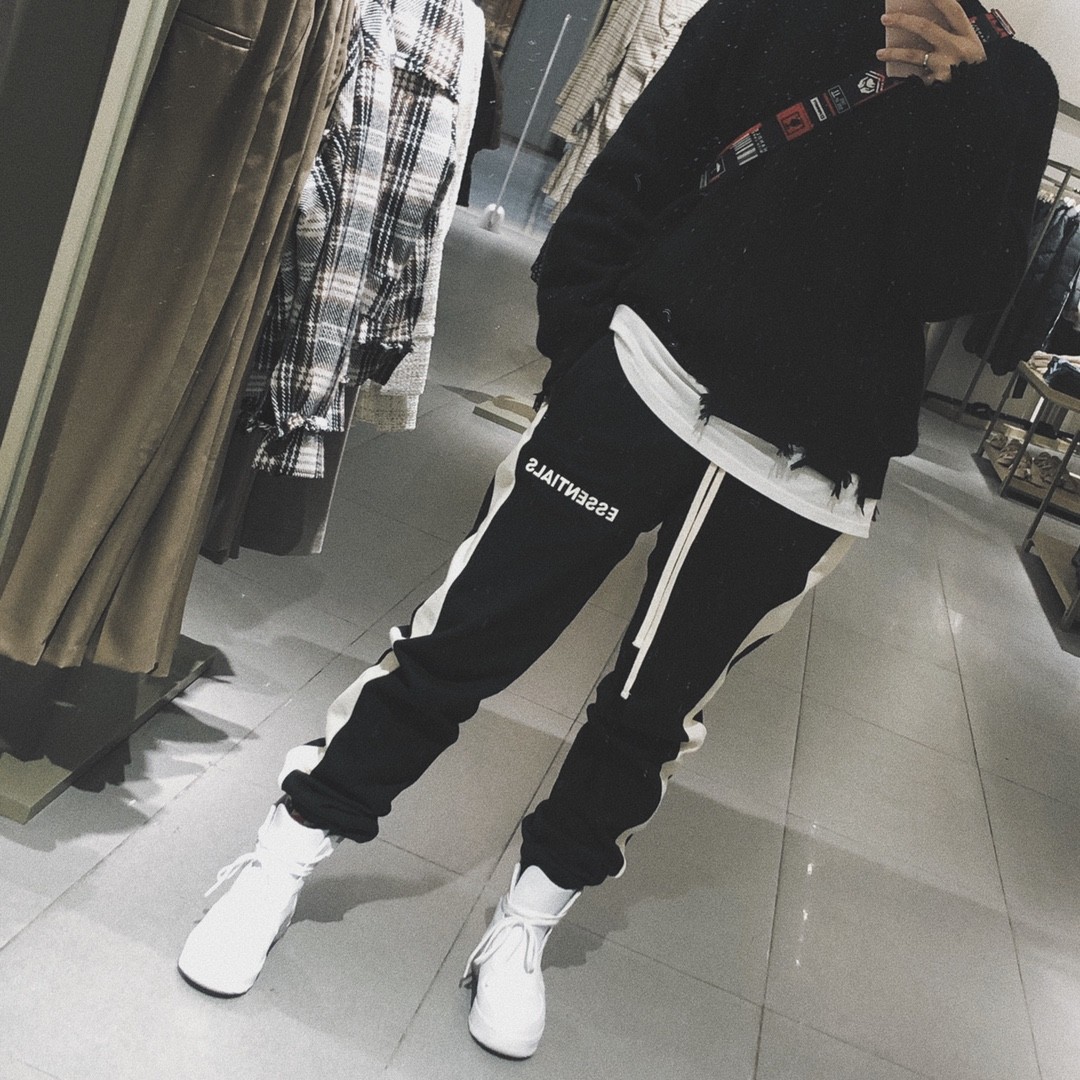 Pantalones Deportivos Casuales Holgados de Moda Unisex para Parejas, Estilo Urbano, de la Marca FOG multi-line ESSENTIALSZONE