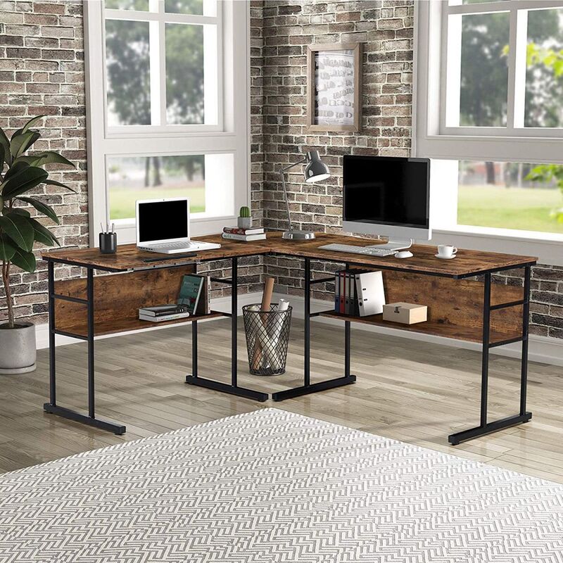 L-Shaped Computer Desk, Simple and Elegant Office Desk, Large Executive Desk, Double Desk, Writing Desk, Drawing Desk L-Shaped Computer Desk, Simple and Elegant Office Desk, Large Executive Desk, Double Desk, Writing Desk, Drawing Desk