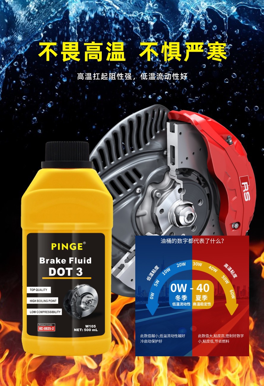 Automotive Brake Fluid Dot3Dot4 Synthetic Brake Fluid for Automobiles and Motorcycles, Universal High Boiling Point