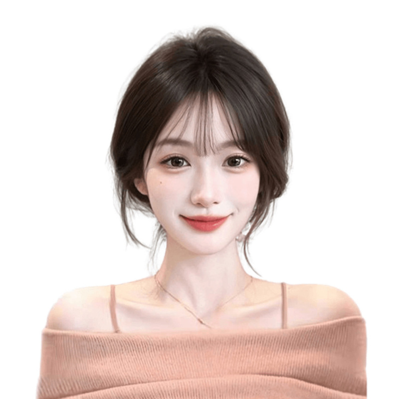 手工款真发超薄修颜刘海轻薄透妈生感补发片增发补发高颅顶假发女|undefined