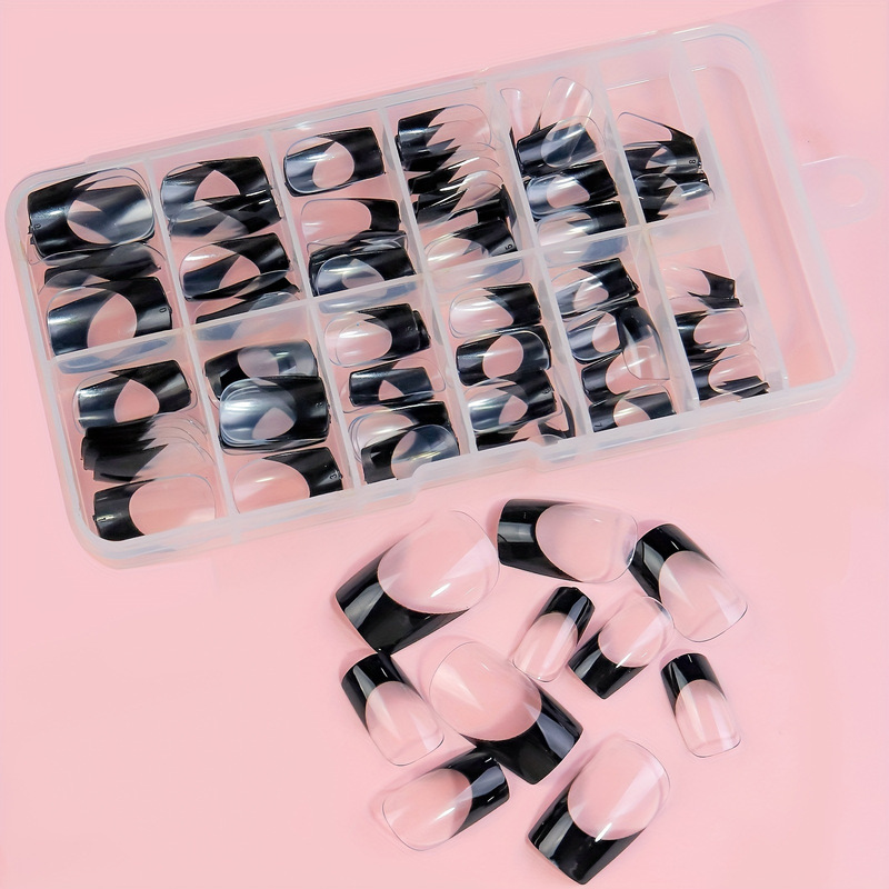 High Quality 120Pcs Factory Professional Seamless Gel Nail Tips Full Cover Acrylic French Nail Art Artificial