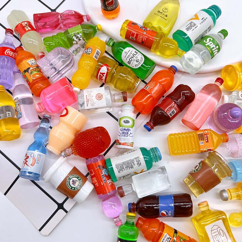 miniature food play convenience store diy resin accessories supermarket beverage bottle food cake model toy simulation ornaments