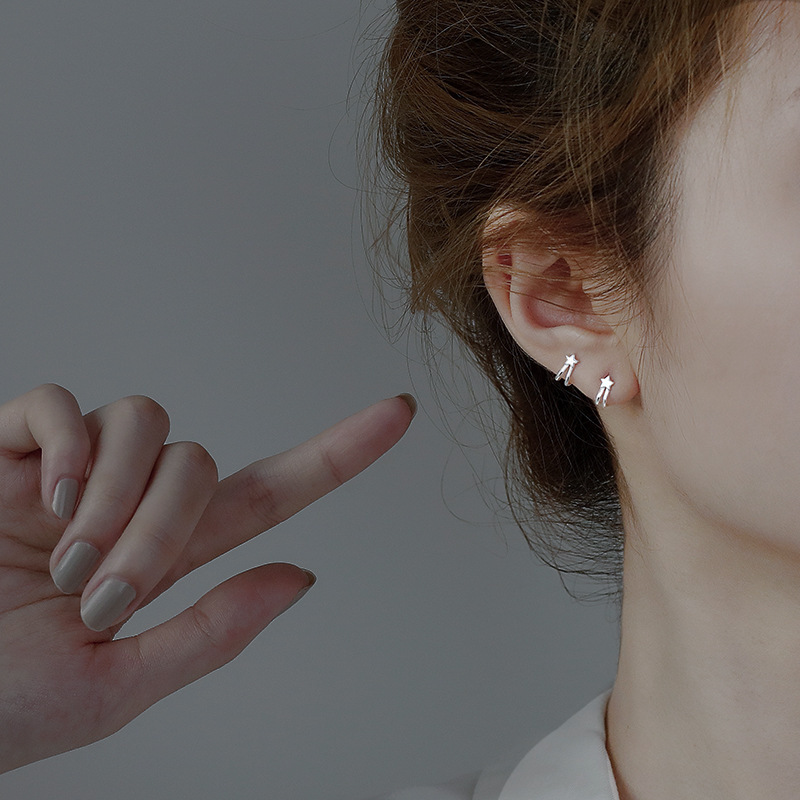 925银耳夹女无耳洞耳环性冷淡风简约气质感耳钉气质耳骨夹耳饰