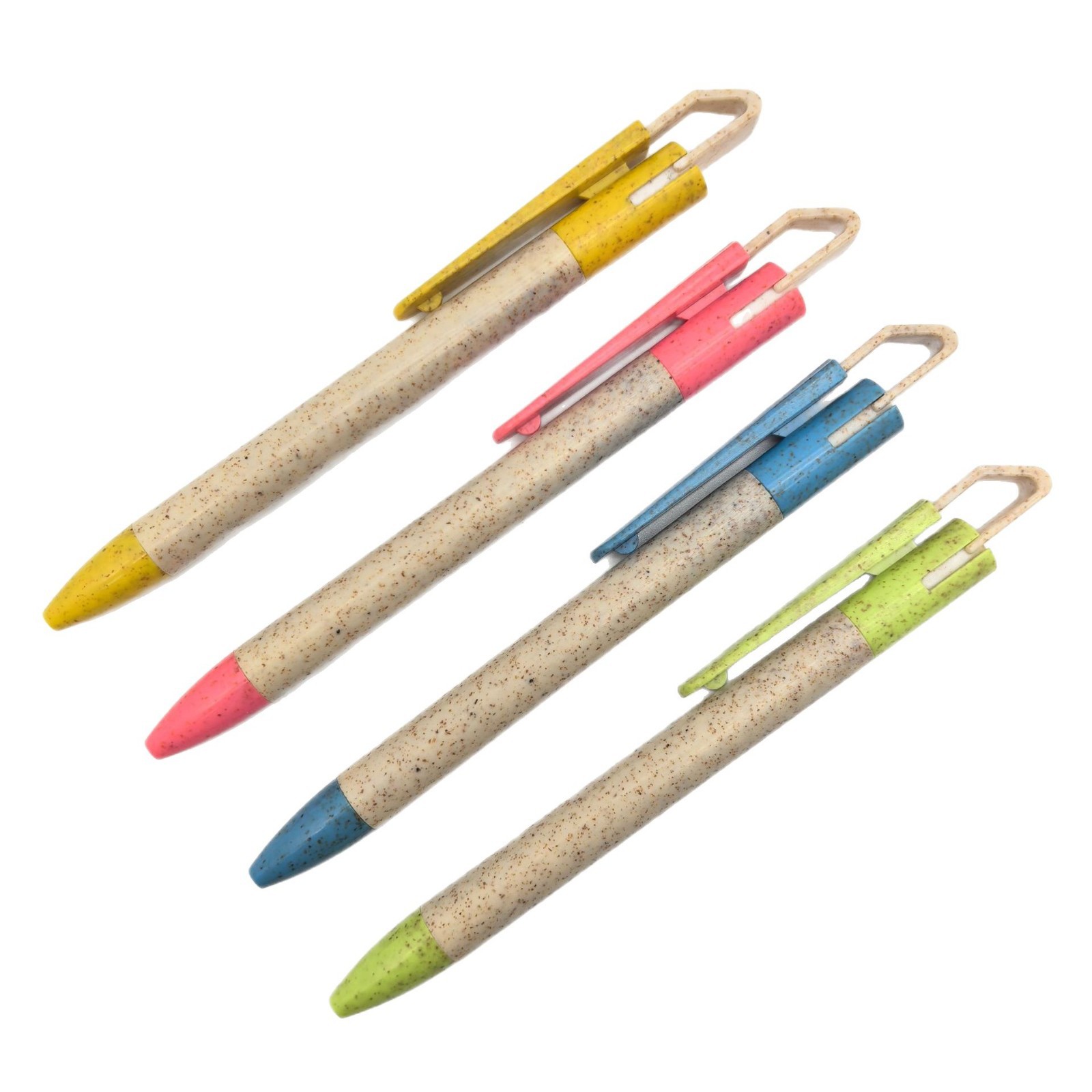 Mayorista ecológico explicable palma de paja bolígrafo de bolígrafo escondido diseño de bolígrafo de promoción de oficina seda lisa