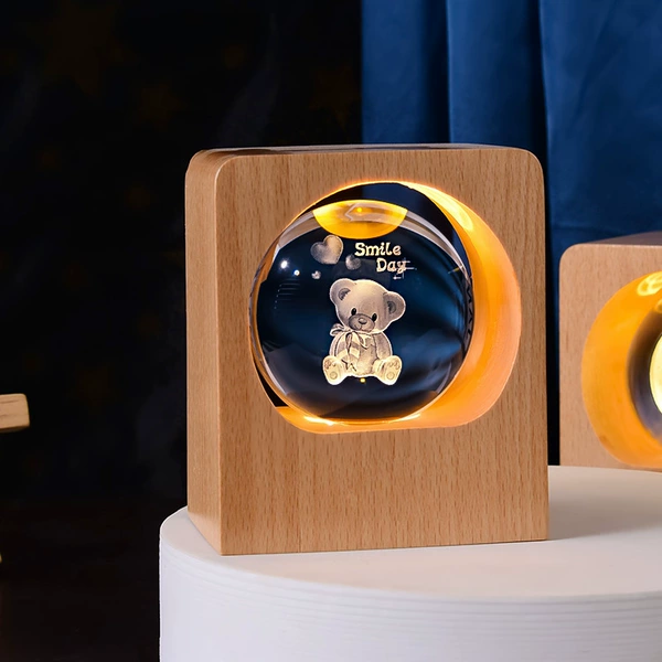 Tochigi Crystal Crystal Ball 丨 Cartoon Bear [Gift Box]