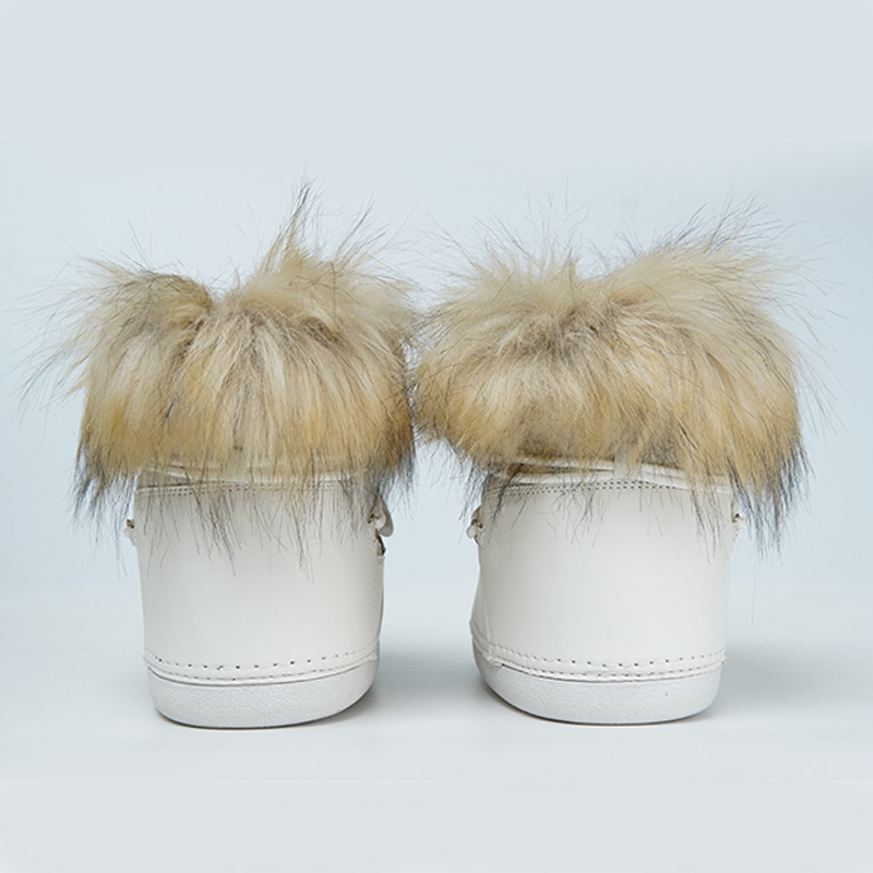Beige cuello de cabello espacio luna brillante botas de pan botas de algodón de nieve Amazon libre de soportar diseño personalizado prueba al por mayor
