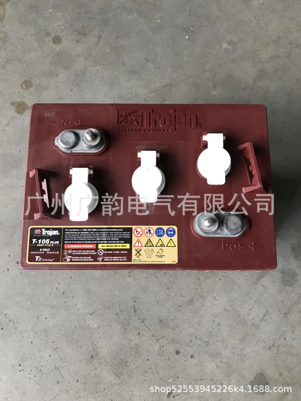 Troian美国邱健蓄电池T-105 牵引动力电池 进口邱健6v225ah价格