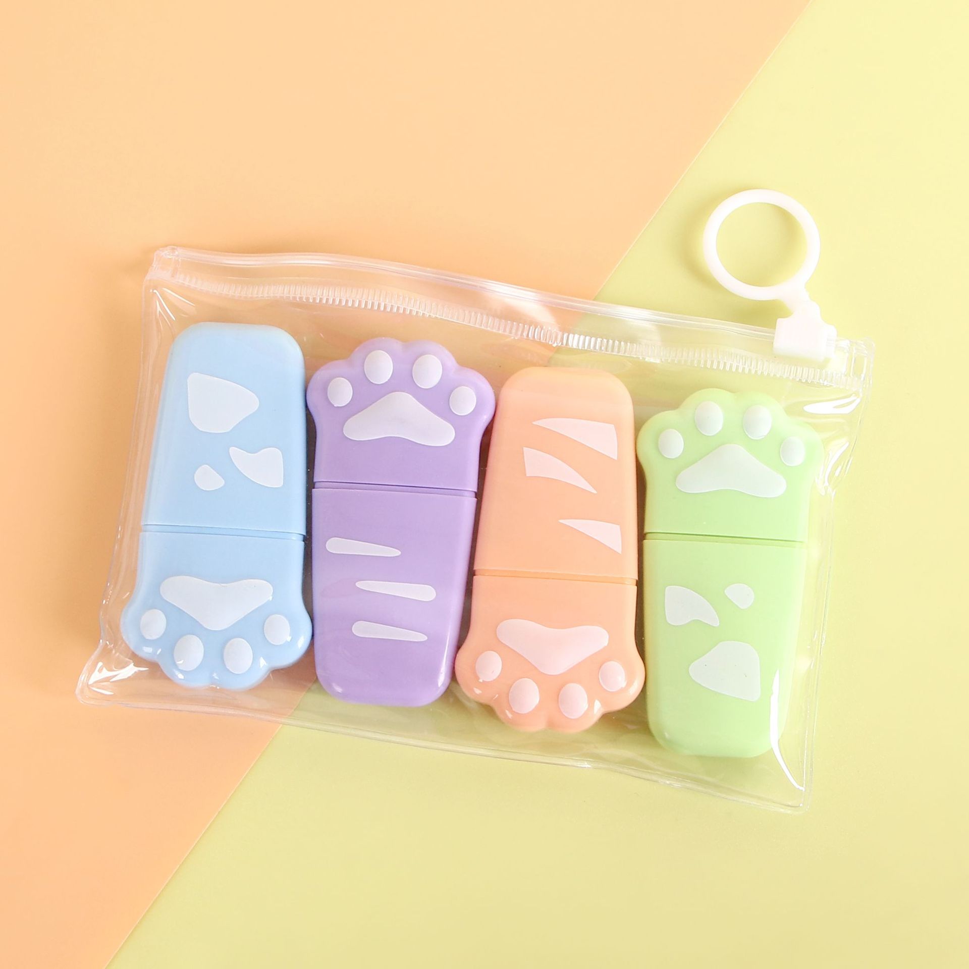 Nuevo gato garra protección de ojos color resaltador estudiante de alta apariencia papelería clave marca graffiti diario marcador al por mayor