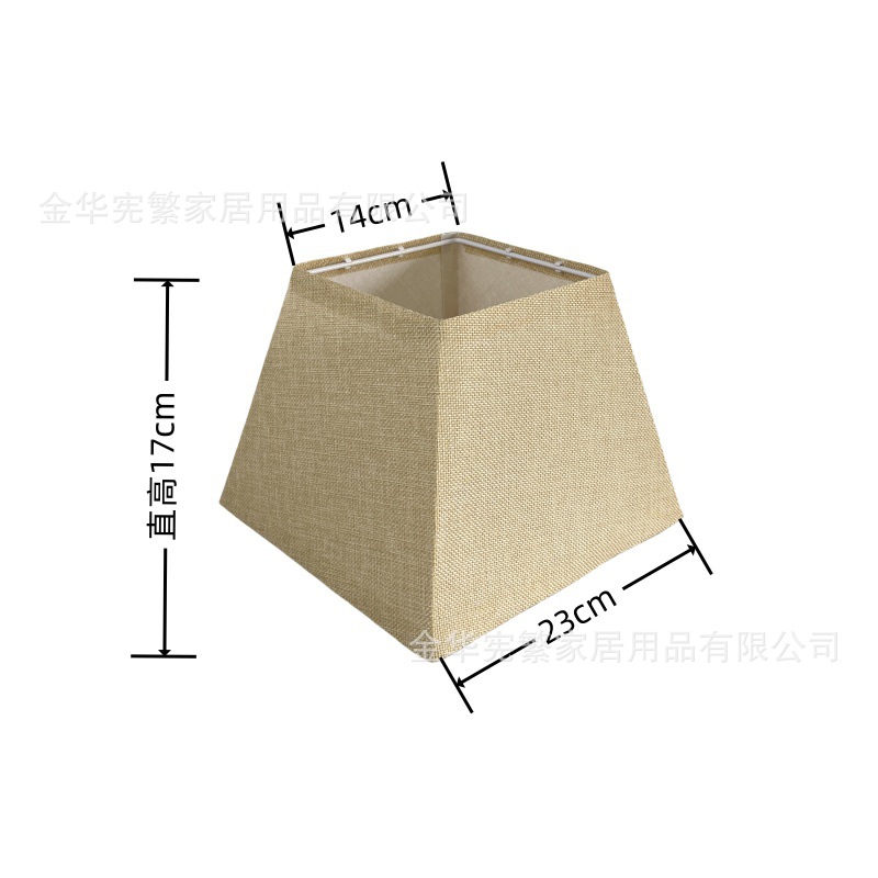 Carcasa de pantalla de lámpara KD cuadrada trapezoidal plegable desmontable transfronterizo, lámpara de pared de mesa de tela de cáñamo redonda, lámpara de pie, candelabro
