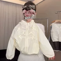 Солнцезащитная одежда для девочек, тонкая куртка, модная детская солнцезащитная одежда с защитой от ультрафиолета, летняя дышащая летняя одежда для девочек, новый стиль