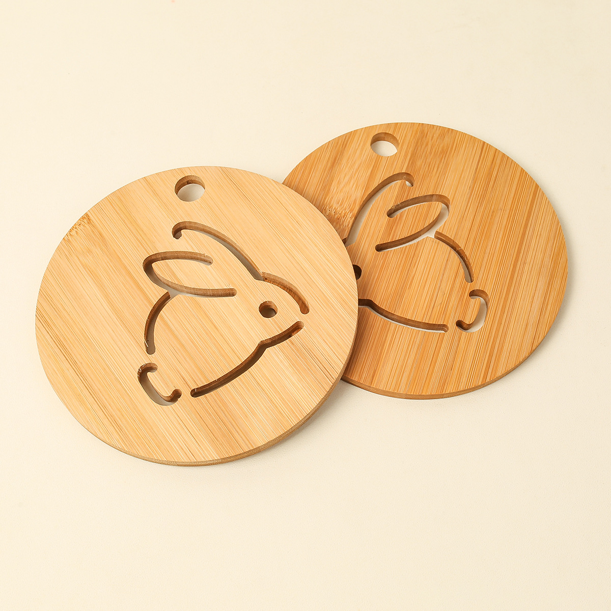 Mantel de bambú estera de aislamiento chino hogar posavasos estera de dibujos animados antideslizante vajilla Estera de bambú estera de madera maciza al por mayor