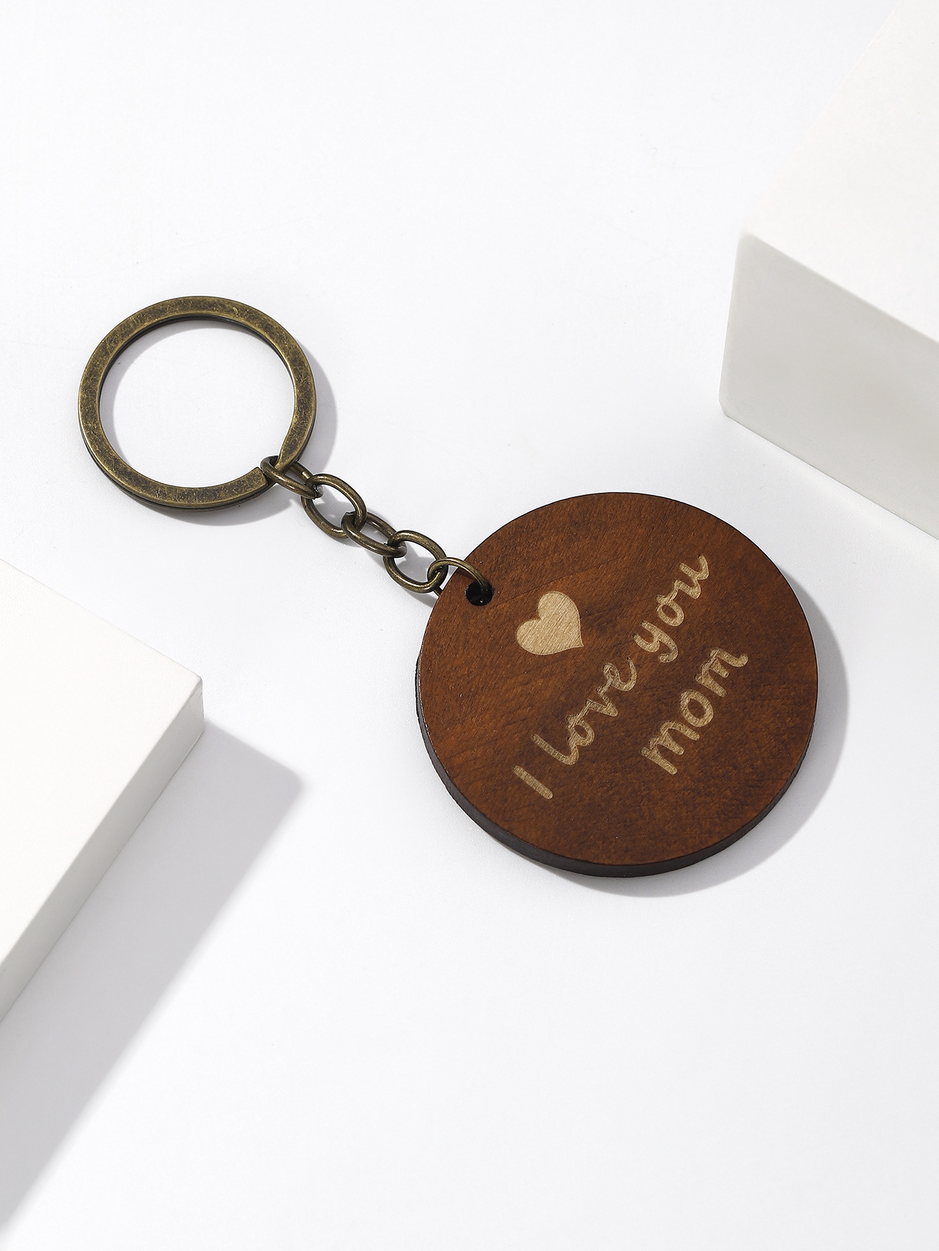 Simple Style Geometric Letter Wood Mother'S Day Father'S Day Unisex Keychain display picture 18