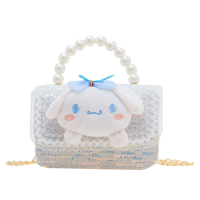 Nuevo bolso de perla, algodón, lino, bolso de hombro para niños, mini mini-fangfangfang tide universal, cadena de chicas, monedero de princesa