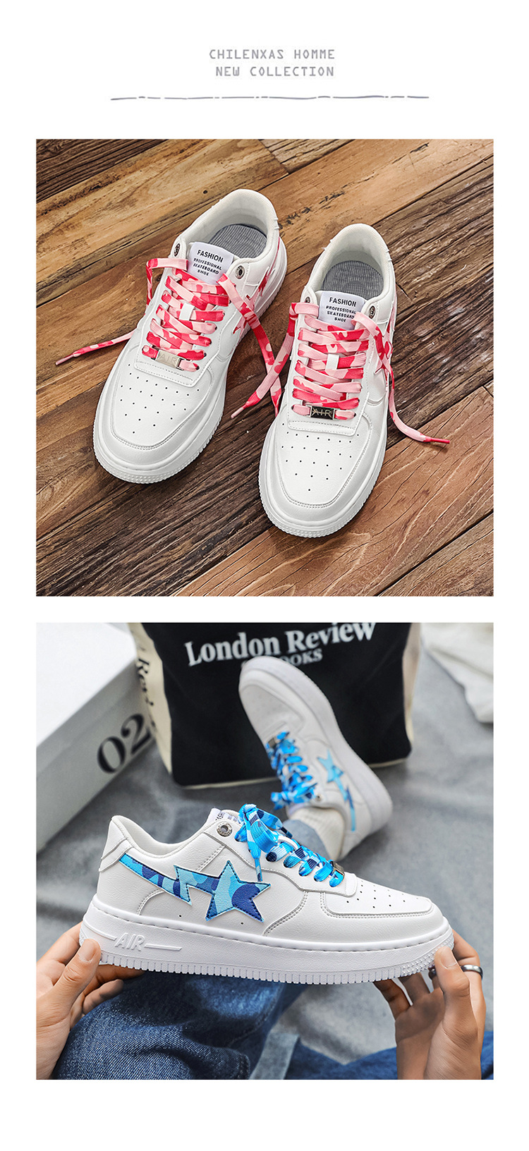 Herren Star Skateschuhe Modische Weiße Sneaker Für Den Alltag_voghion.com