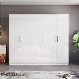 Wardrobe Home Bedroom Storage Assembly Modern Simple Simple Economical Open Door Children's Clothes Kitchen Cabinet for Rental Room
