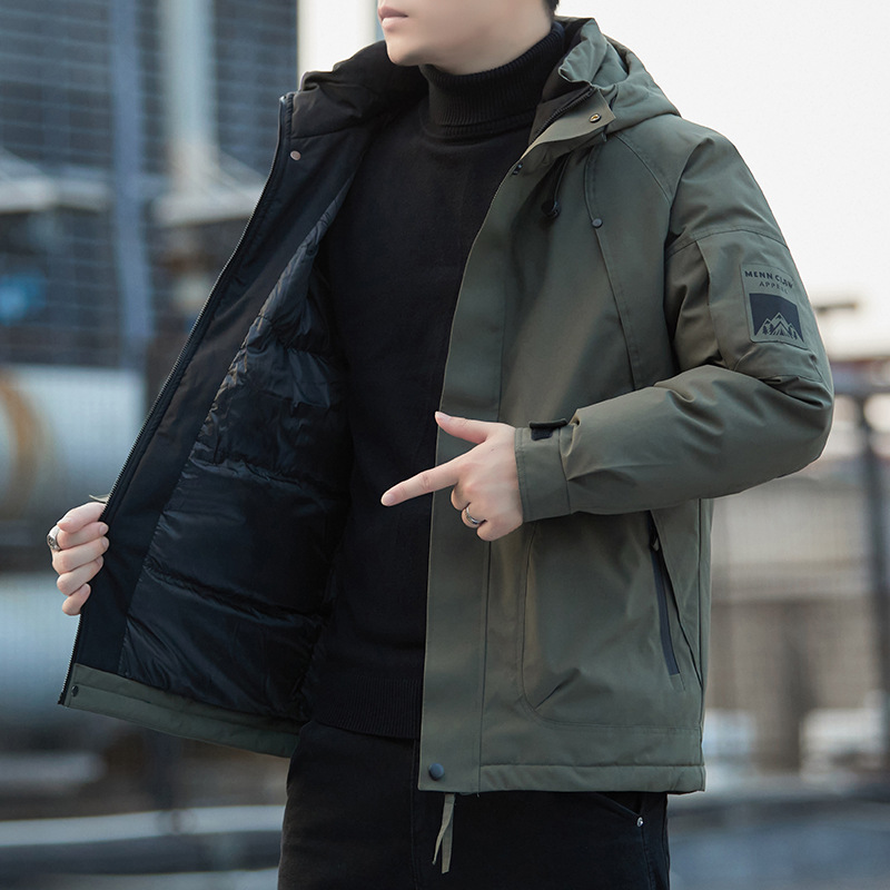 Invierno nuevo hombre calentamiento grueso con capuchón de asalto ropa de algodón frío ropa de trabajo casual abrigo de algodón chaqueta de hombre image 10