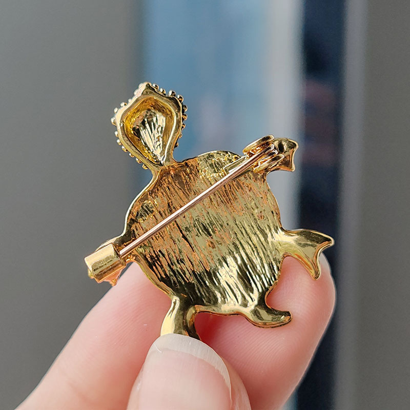 16g Weight Rhinestones Inlay Material Brooches Classification Holiday, Daily Occasion Alloy Material Tortoise Pattern Unisex Gender Inlay Design Simple Style, Classic Style Style Simple Style Classic Style Pin Tortoise Alloy Inlay Rhinestones Unisex Brooches 9