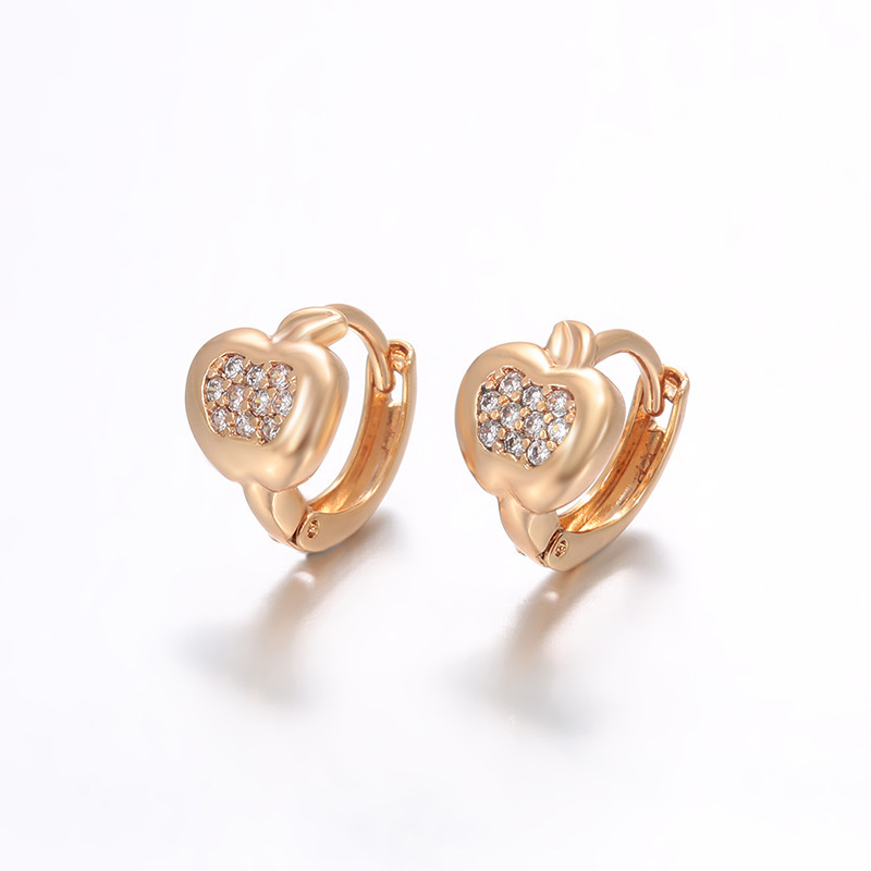 Pendientes de aro Xuping transfronterizos rusos de 18k con incrustaciones de diamantes, joyería de lujo ligero de alta gama al por mayor para mujer. image 52