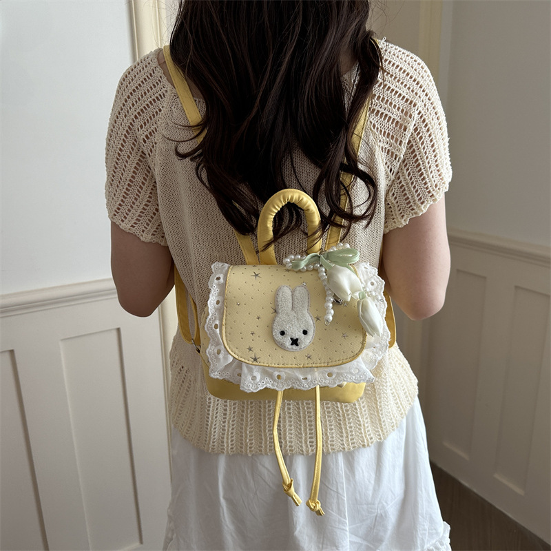 Mochila dulce y encantadora temperamento femenino estilo coreano estilo universal estrellas brillantes viajar mochila pequeña