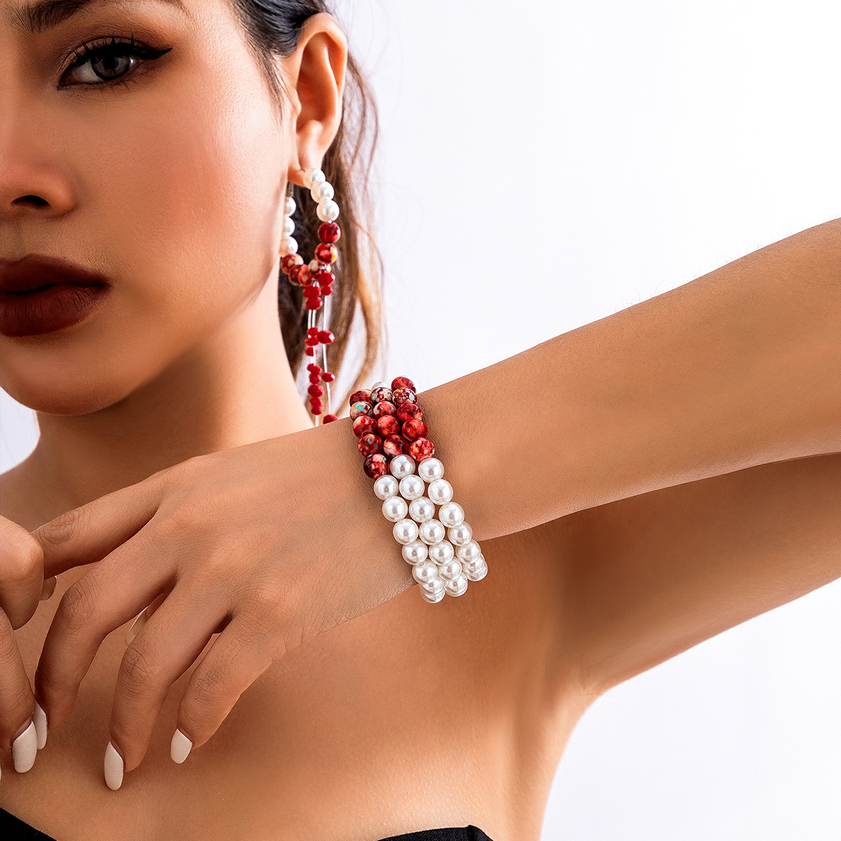 Collana con colletto con frange, dolce e fresco, stile gotico, con goccia di sangue, personalità di Halloween, girocollo con perline_voghion.com