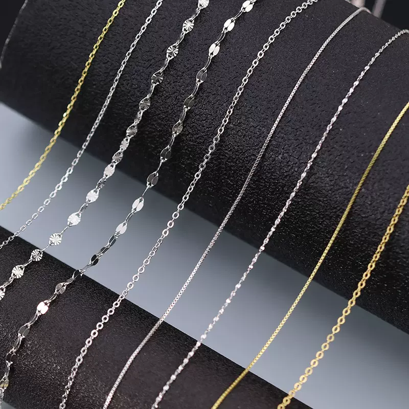 s925纯银项链女锁骨链足银链子无吊坠蛇骨新款正品单素链一件批发