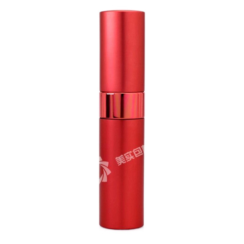 En stock botella de perfume de tubo de aluminio al por mayor 15ml spray sub-botella vacía forro de vidrio boquilla extraíble logo