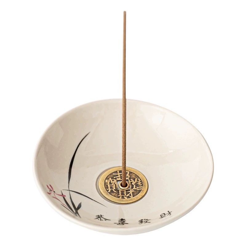 [Congratulations prosperity incense holder home indoor incense plate censer incense tray base incense burner incense stand]