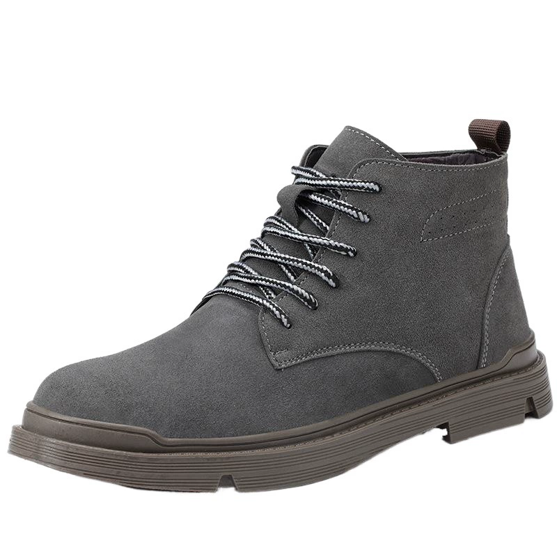 Защитная обувь Four Seasons Модные рабочие ботинки с высоким берцем и защитой от пирсинга, Мужская Защитная защитная обувь со стальным носком, трансграничная