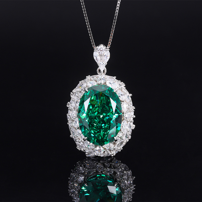 Zhuang Sheng joyería S925 plata retro moda Diamante de alto carbono de las mujeres huevo de Paloma 13*18 joyería de lujo colgante de las mujeres