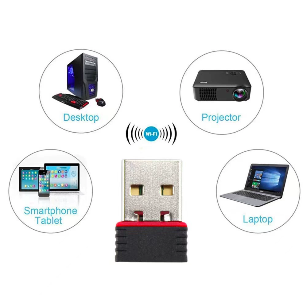 RTL8188 беспроводная сетевая карта 802.11n 150 Мбит/с USB WiFi-адаптер, «голое» устройство, plug-and-play, мини