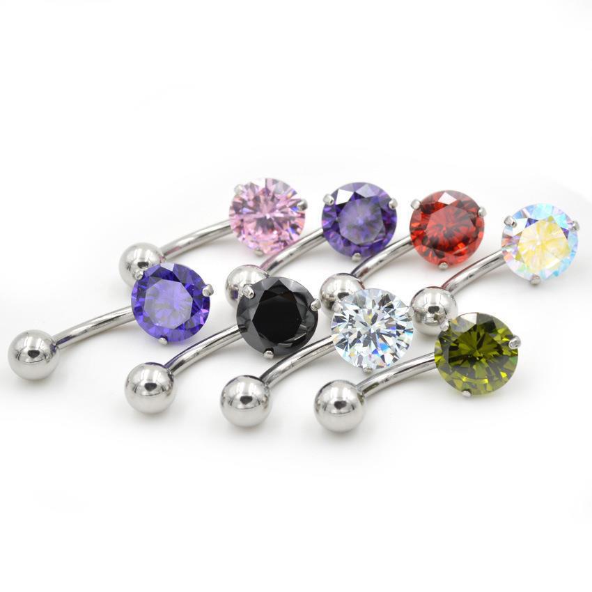 Modieuze, grensoverschrijdende bestseller: nieuwe ronde zirkonia ring van 8 mm, bodypiercing, hypoallergene navelpiercing, gemakkelijk te dragen._voghion.com