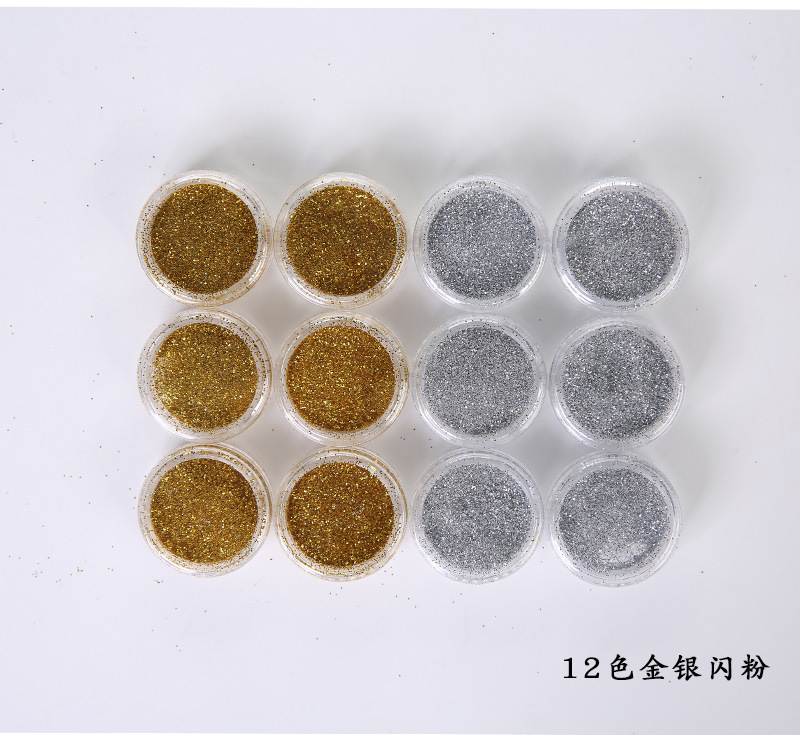 12 colores de uñas belleza Ojo Maquillaje Glitter lentejuelas cerámica suave fruta pieza perla polvo Delgado mezclado accesorios la joyería BRICOLAJE