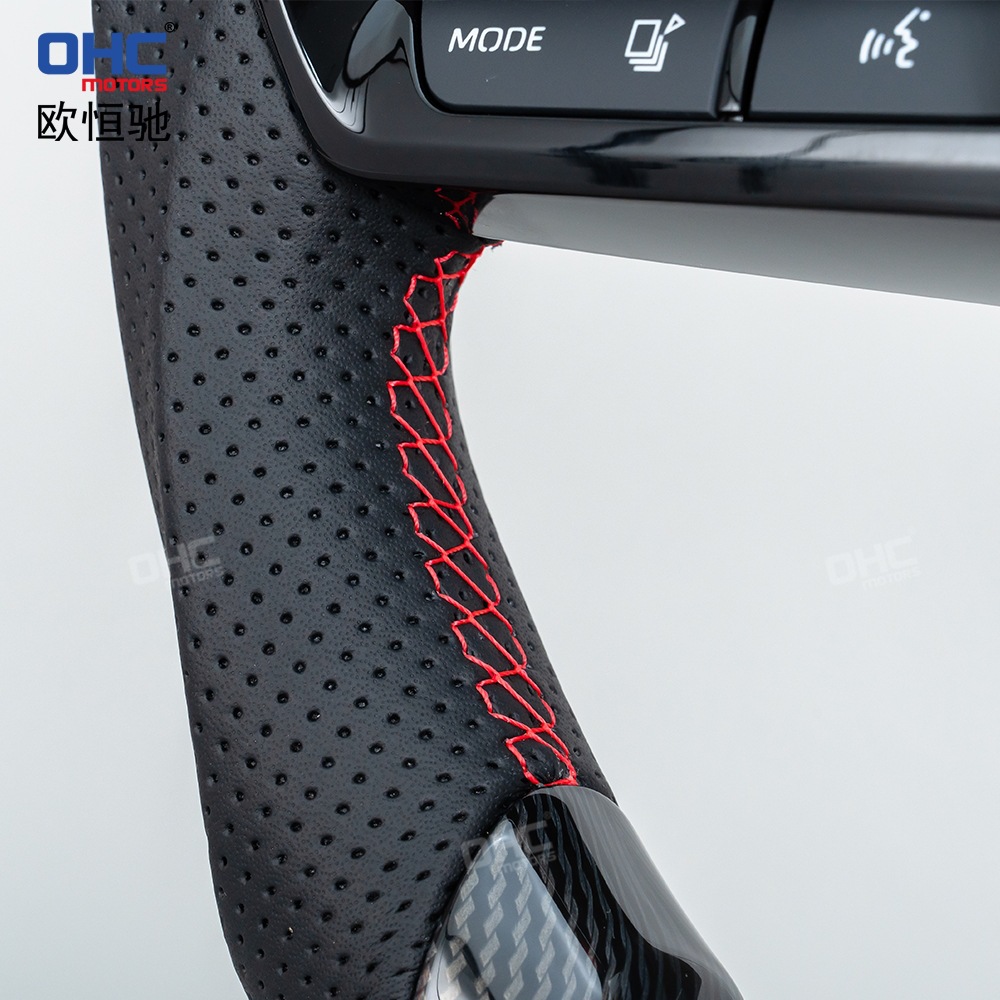 Suitable for 16-21 Models of Toyota Land Cruiser Lc200Lc300 Transfer-Printed Carbon Fiber Pattern Steering Wheel Assembly