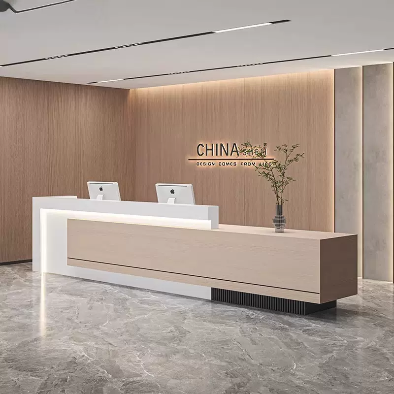 高端简约烤漆吧台售楼部酒店迎宾台大堂接待台会所收银台公司前台
