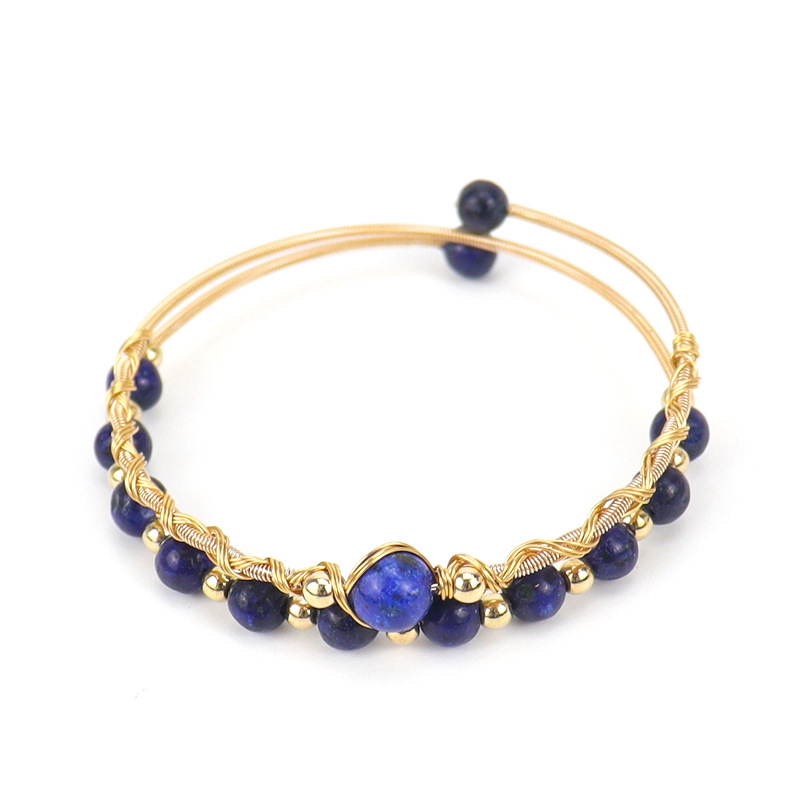 Fashion Geometric Copper Plating Natural Stone Bangle 1 Piece