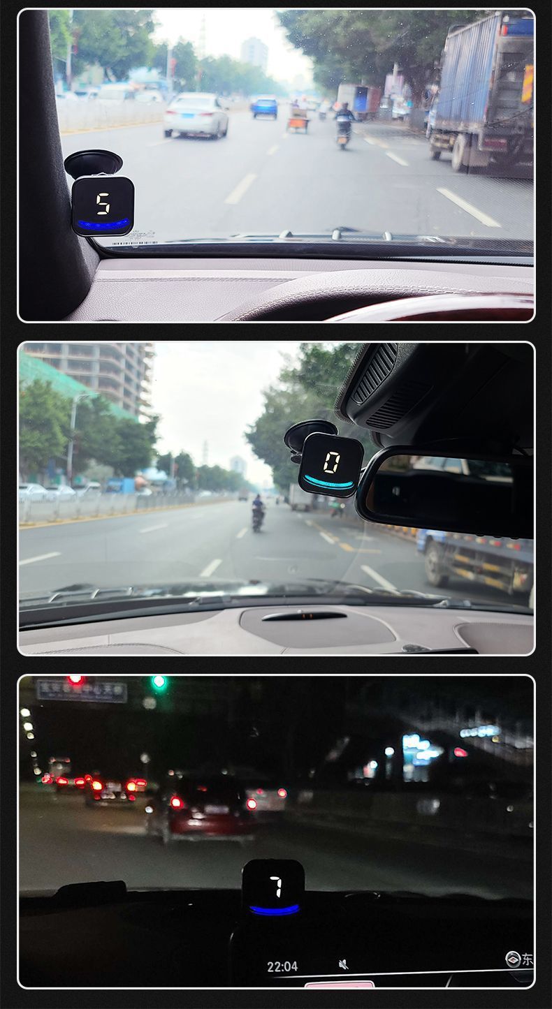 L5U car HUD head-up display car universal GPS speed mileage compass speeding alarm Gao Qingping